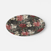 フローラエレガント水彩華クリスマス ペーパープレート (アングル)