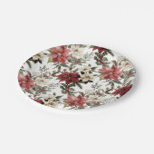 フローラエレガント水彩華クリスマス ペーパープレート (アングル)