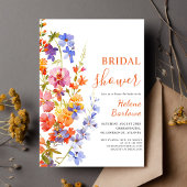 フローラエレガント水彩野草ブライダルシャワー 招待状