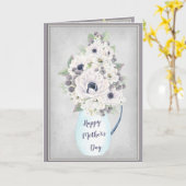 フローラエレガント水彩（ラベンダーの母の日） カード (黄色い花)