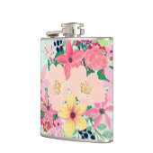 フローラエレガント水絵を描色ミントガーリーデザイン フラスク (左)