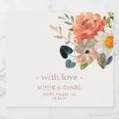 フローラエレガント水色の対結婚心と愛 ビールラベル (シングルラベル)