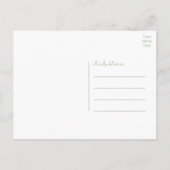 フローラエレガント水色イエローローズサンキューポー ポストカード (裏面)