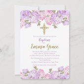 フローラエレガント洗礼 |《キリスト教》洗礼式や命名式招待状 招待状 (正面)