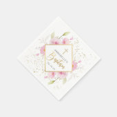 フローラエレガント洗礼 スタンダードカクテルナプキン (角)