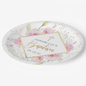 フローラエレガント洗礼 ペーパープレート (アングル)
