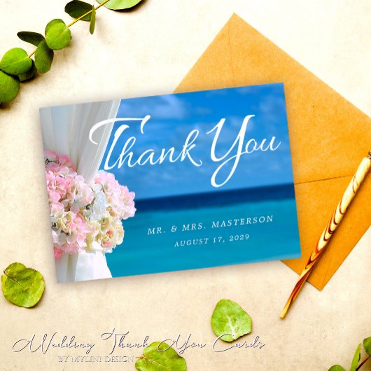 フローラエレガント海サマービーチ結婚式 サンキューカード