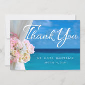フローラエレガント海サマービーチ結婚式 サンキューカード (正面)