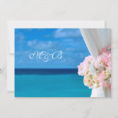 フローラエレガント海サマービーチ結婚式 サンキューカード (裏面)