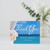 フローラエレガント海ビーチサマーサンキューユア ポストカード (スタンド正面)