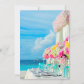 フローラエレガント海ビーチサマーベビーシャワー 招待状 (裏面)