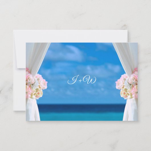 フローラエレガント海ビーチ夏季ウェディングRSVP 出欠カード (裏面)