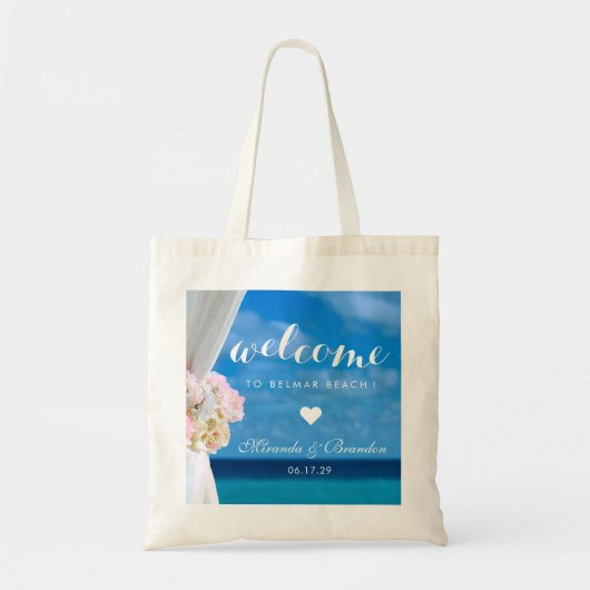 フローラエレガント海熱帯ビーチ結婚式の恩恵 トートバッグ (正面)