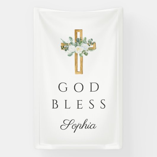 フローラエレガント牡丹が宗教神の祝福を越える 横断幕 (縦)