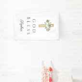 フローラエレガント牡丹が宗教神の祝福を越える 横断幕 (インサイチュ)