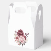 フローラエレガント牡丹の水彩結婚式パーティー フェイバーボックス (オープン)