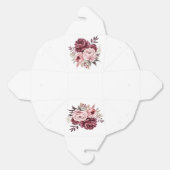 フローラエレガント牡丹の水彩結婚式パーティー フェイバーボックス (見開き)