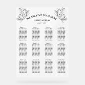 フローラエレガント白黒の座席表 アクリルサイン (正面)