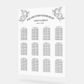 フローラエレガント白黒の座席表 アクリルサイン (傾斜)