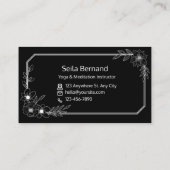 フローラエレガント白黒ヨガスタジオ 名刺 (裏面)