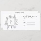 フローラエレガント白黒商品券 (正面/裏面)