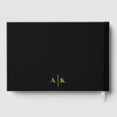 フローラエレガント白黒結婚箔 ゲストブック (裏面)