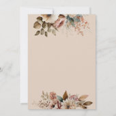 フローラエレガント秋の結婚式写真 サンキューカード (裏面)