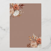 フローラエレガント秋第1バースデーフォイル招待状 箔招待状 (裏面)