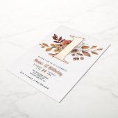 フローラエレガント秋第1バースデーフォイル招待状 箔招待状 (回転した状態)