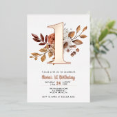 フローラエレガント秋第1バースデーフォイル招待状 箔招待状 (立ち正面)