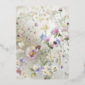 フローラエレガント秋葉表番号カード 箔招待状 (裏面)