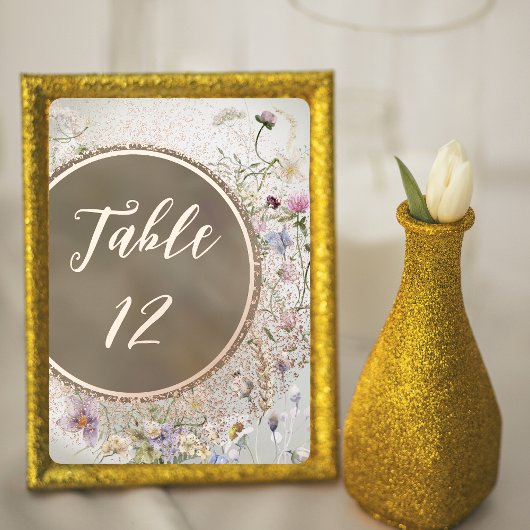 フローラエレガント秋葉表番号カード 箔招待状