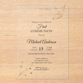 フローラエレガント第1聖体宗教イベント アクリル招待状 (正面)