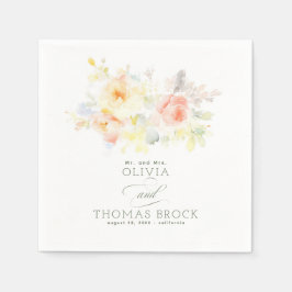 フローラエレガント結婚の夏 スタンダードカクテルナプキン