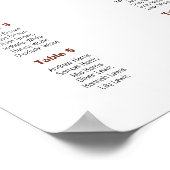 フローラエレガント結婚式の受付席表 ポスター (角)