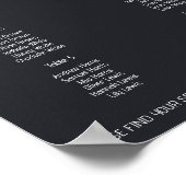 フローラエレガント結婚式の受付席表 ポスター (角)