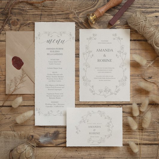 フローラエレガント結婚式の日付の保存 セーブザデート