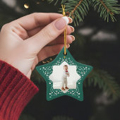 フローラエレガント緑星2フォトキープサケ セラミックオーナメント