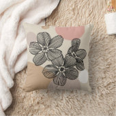 フローラエレガント線アート(抽象芸術円) クッション (ブランケット)