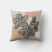 フローラエレガント線アート(抽象芸術円) クッション (裏面)