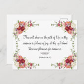 フローラエレガント聖書感動的引用文宗教 ポストカード (正面/裏面)