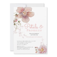 フローラエレガント花びらとプロセッコブライダルシャワー