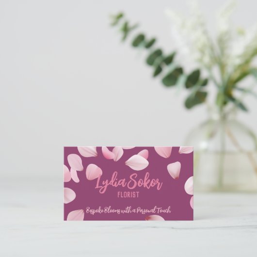フローラエレガント花屋の名刺 名刺 (スタンド正面)