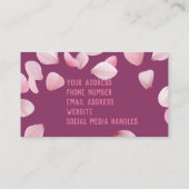 フローラエレガント花屋の名刺 名刺 (裏面)