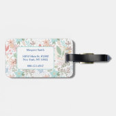 フローラエレガント花葉青をテーマにしたモノグラム ラゲッジタグ (裏面横)