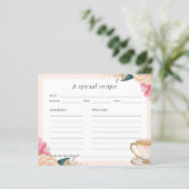 フローラエレガント茶パーティーブライダルシャワーレシピカード (スタンド正面)