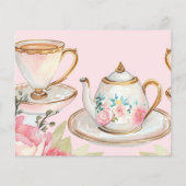 フローラエレガント茶パーティーブライダルシャワーレシピカード (裏面)