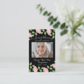 フローラエレガント葬儀記念祈りの言葉フォトカード 名刺 (スタンド正面)