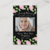 フローラエレガント葬儀記念祈りの言葉フォトカード 名刺 (正面)