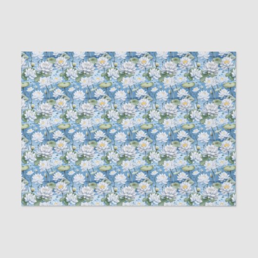 フローラエレガント蓮の花をタイル張り 薄葉紙 (正面)